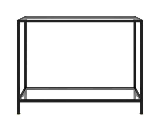 Masă consolă, transparent, 100 x 35 x 75 cm, sticlă securizată, 2 image