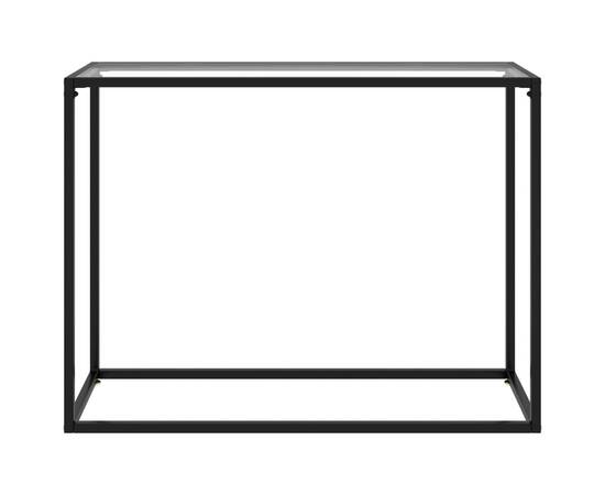 Masă consolă, transparent, 100x35x75 cm, sticlă securizată, 2 image