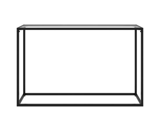Masă consolă, transparent, 120x35x75 cm, sticlă securizată, 2 image