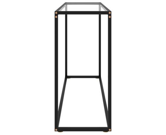 Masă consolă, transparent, 120x35x75 cm, sticlă securizată, 3 image