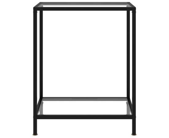 Masă consolă, transparent, 60 x 35 x 75 cm, sticlă securizată, 2 image