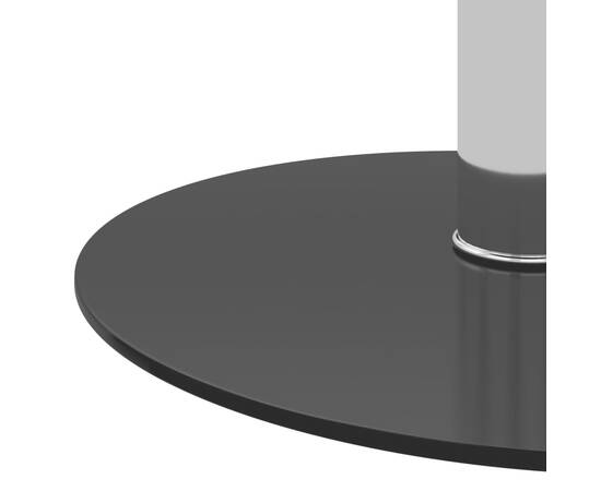 Masă de cafea, negru, 40 cm, sticlă securizată, 4 image