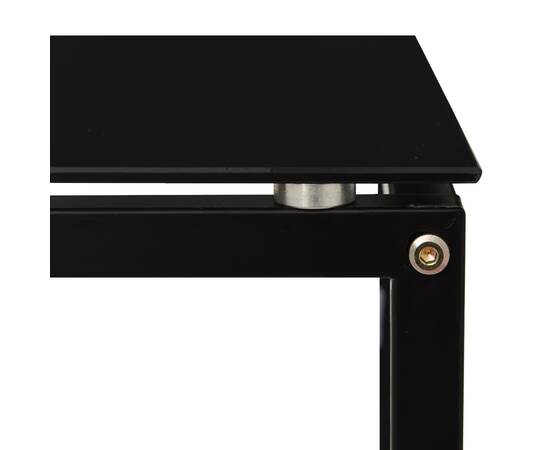 Masă laterală, negru, 40x40x60 cm, sticlă securizată, 6 image