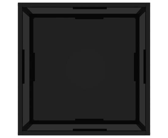 Măsuță de cafea, negru, 60x60x35 cm, sticlă securizată, 3 image