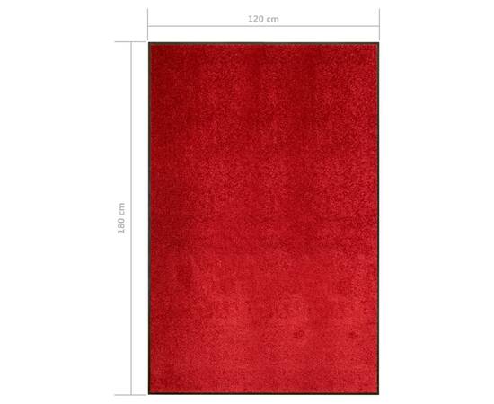 Covoraș de ușă lavabil, roșu, 120 x 180 cm, 6 image