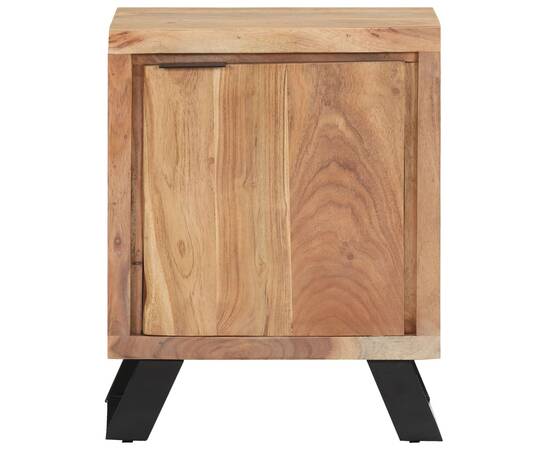 Noptieră, 40x30x50 cm, lemn masiv de acacia cu margini vii, 3 image