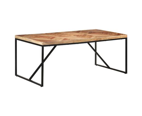 Masă de bucătărie, 180 x 90 x 76 cm, lemn masiv acacia/mango, 8 image