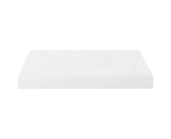 Raft de perete suspendat, alb extralucios, 40x23x3,8 cm, mdf, 4 image