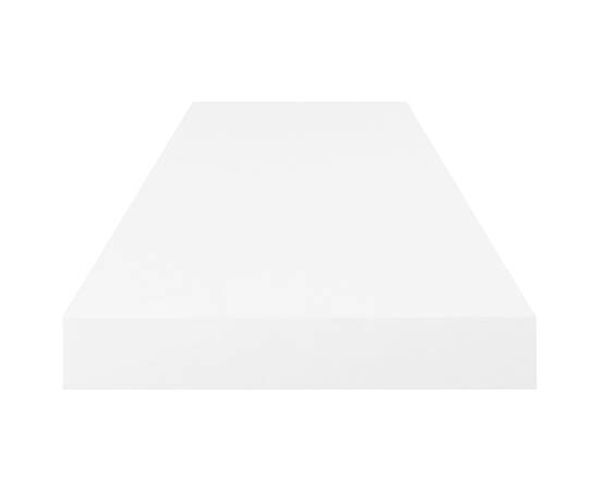Raft de perete suspendat, alb extralucios, 80x23,5x3,8 cm, mdf, 5 image