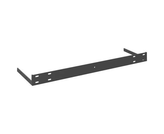 Raft perete suspendat, negru extralucios, 120x23,5x3,8 cm, mdf, 8 image