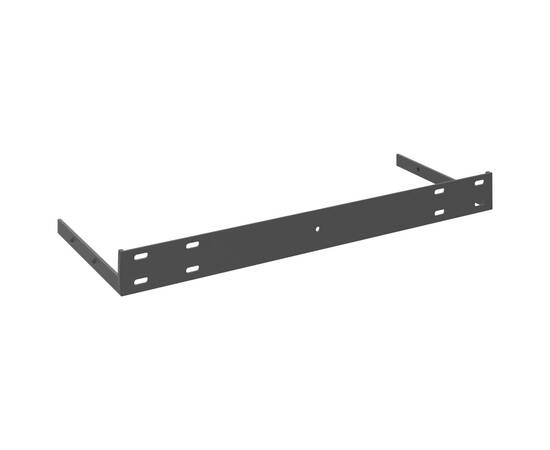 Raft perete suspendat, negru extralucios, 80x23,5x3,8 cm, mdf, 8 image