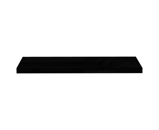 Raft perete suspendat, negru extralucios, 90x23,5x3,8 cm, mdf, 4 image