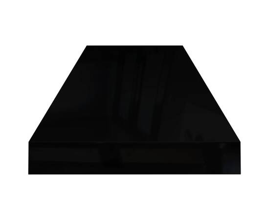 Rafturi de perete, 4 buc., negru extralucios 80x23,5x3,8 cm mdf, 6 image