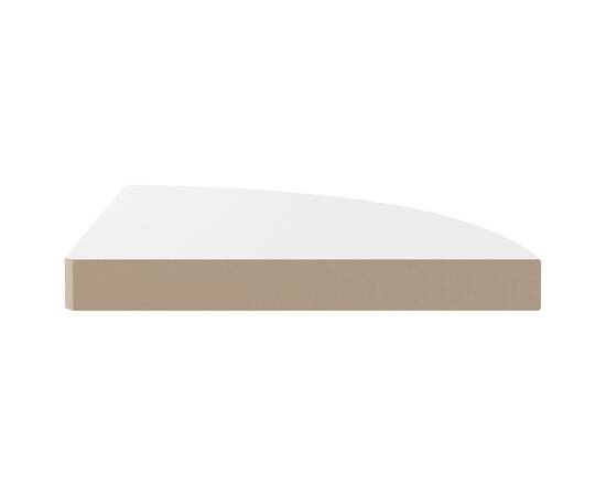 Colțare suspendate, 4 buc., alb extralucios, 35x35x3,8 cm, mdf, 6 image