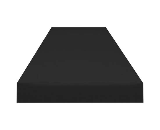Raft de perete suspendat, negru, 120x23,5x3,8 cm, mdf, 5 image