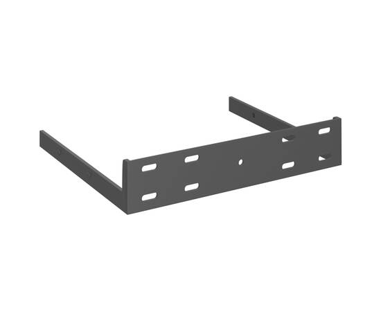 Raft de perete suspendat, negru, 23x23,5x3,8 cm, mdf, 8 image