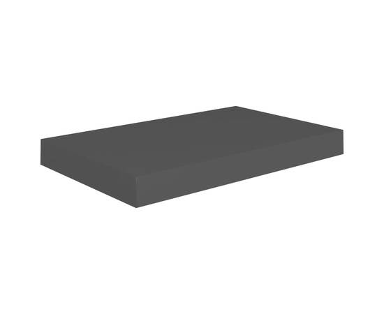 Raft de perete suspendat, negru, 40x23x3,8 cm, mdf, 2 image