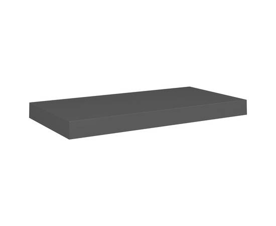 Raft de perete suspendat, negru, 50x23x3,8 cm, mdf, 2 image