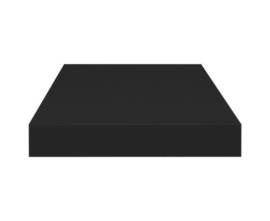 Raft de perete suspendat, negru, 50x23x3,8 cm, mdf, 5 image