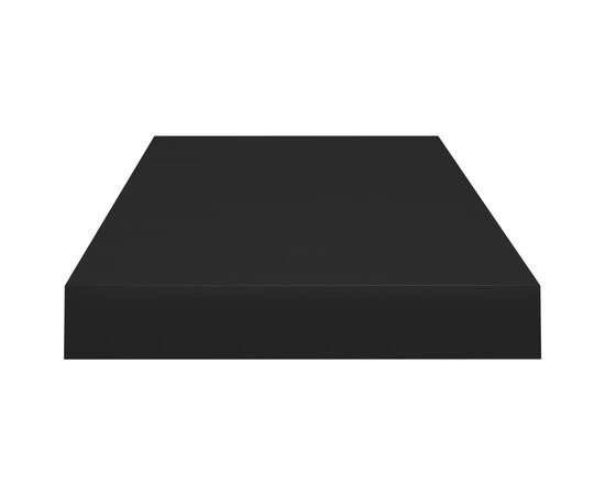 Raft de perete suspendat, negru, 60x23,5x3,8 cm, mdf, 5 image