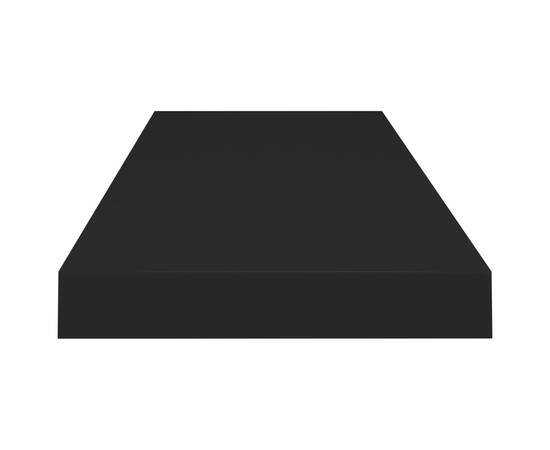 Raft de perete suspendat, negru, 80x23,5x3,8 cm, mdf, 5 image