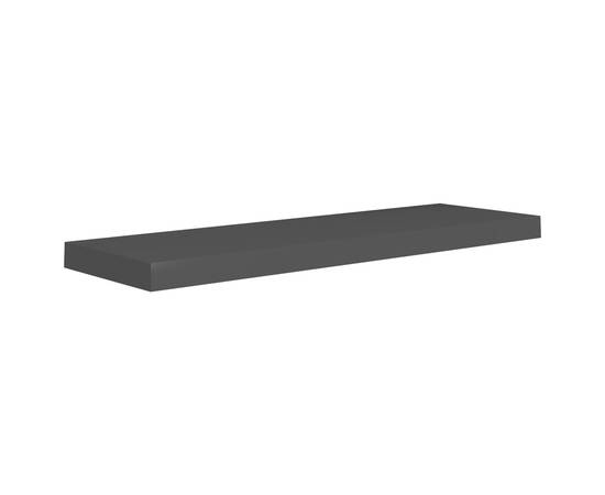 Raft de perete suspendat, negru, 80x23,5x3,8 cm, mdf, 2 image