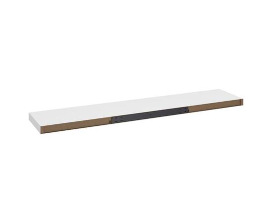 Rafturi de perete suspendate, 2 buc., alb, 120x23,5x3,8 cm, mdf, 8 image