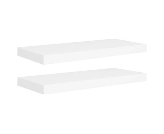 Rafturi de perete suspendate, 2 buc., alb, 60x23,5x3,8 cm, mdf, 2 image