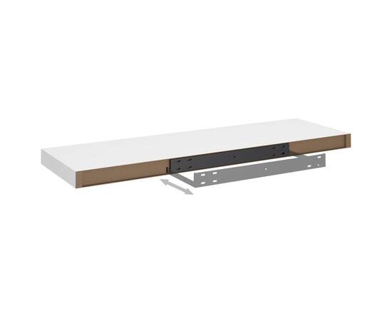 Rafturi de perete suspendate, 2 buc., alb, 80x23,5x3,8 cm, mdf, 8 image