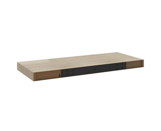 Rafturi de perete suspendate, 4 buc., stejar 60x23,5x3,8 cm mdf, 8 image