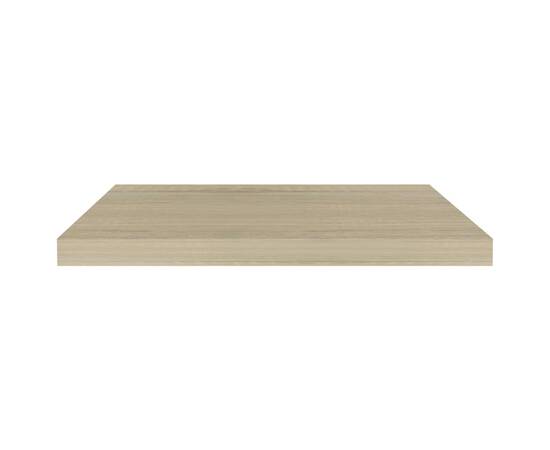 Rafturi de perete suspendate, 4 buc., stejar 60x23,5x3,8 cm mdf, 5 image