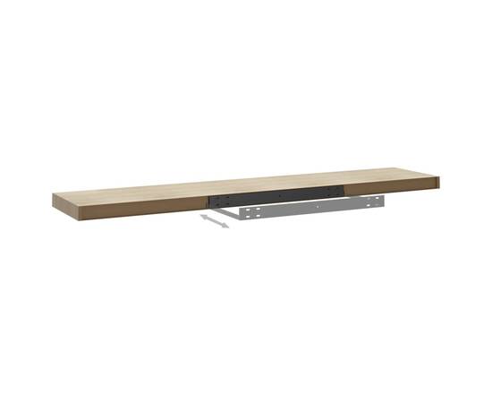 Rafturi perete suspendate, 2 buc., stejar, 120x23,5x3,8 cm, mdf, 7 image