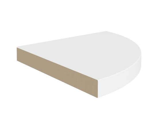 Rafturi colț de perete, 2 buc., alb, 35x35x3,8 cm, mdf, 5 image