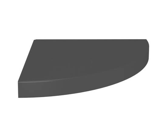 Rafturi colț de perete, 2 buc., negru, 35x35x3,8 cm, mdf, 4 image