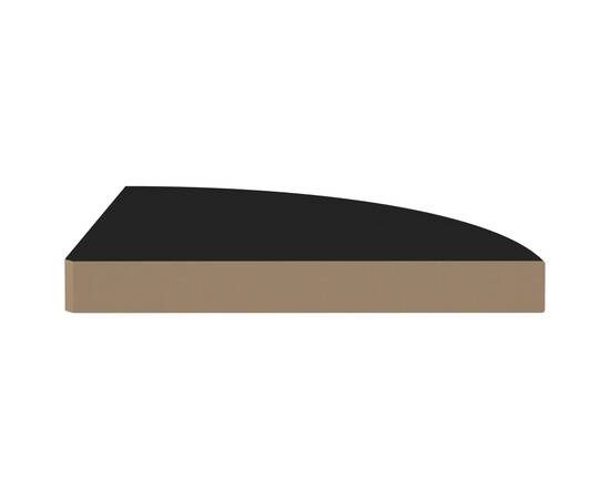 Rafturi colț de perete, 2 buc., negru, 35x35x3,8 cm, mdf, 6 image