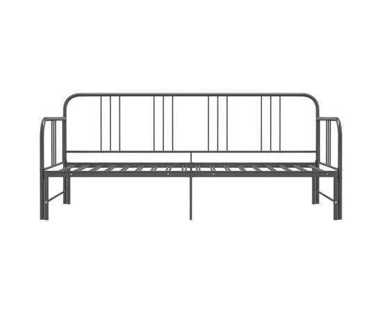 Cadru pat canapea extensibilă, gri, 90 x 200 cm, metal, 5 image
