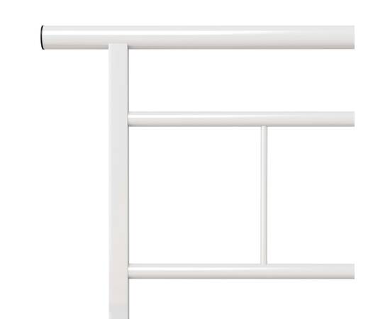 Cadru de pat, alb, 100 x 200 cm, metal, 5 image