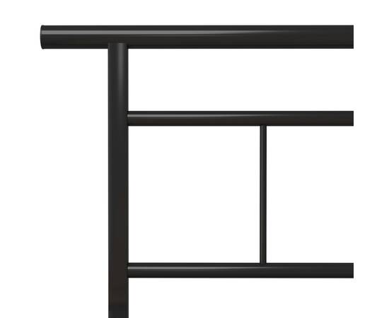 Cadru de pat, negru, 100 x 200 cm, metal, 5 image