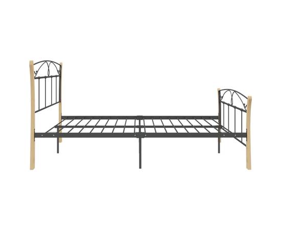 Cadru de pat, negru, 180 x 200 cm, metal, 5 image