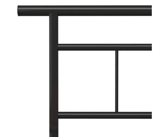 Cadru de pat, negru, 180 x 200 cm, metal, 5 image