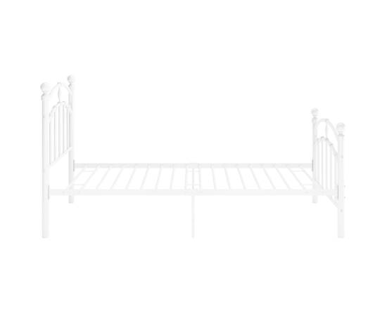Cadru de pat, alb, 100x200 cm, metal, 4 image