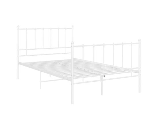 Cadru de pat, alb, 120x200 cm, metal, 2 image