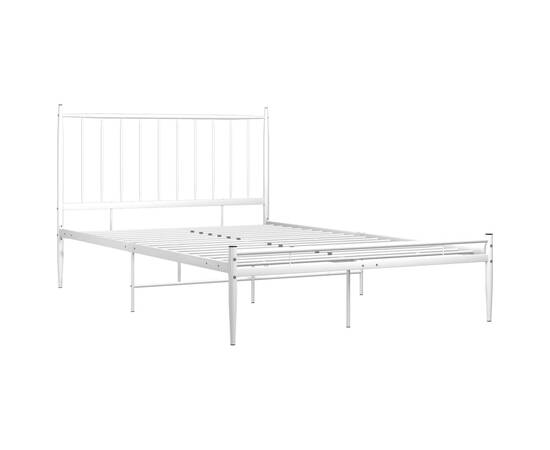 Cadru de pat, alb, 120x200 cm, metal, 4 image