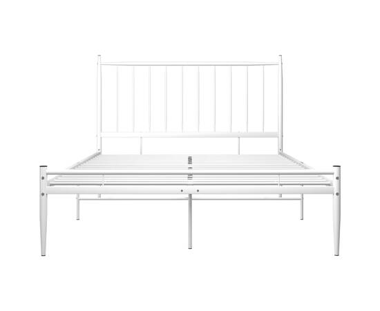 Cadru de pat, alb, 120x200 cm, metal, 3 image
