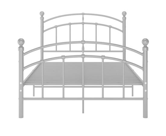Cadru de pat, gri, 120 x 200 cm, metal, 3 image