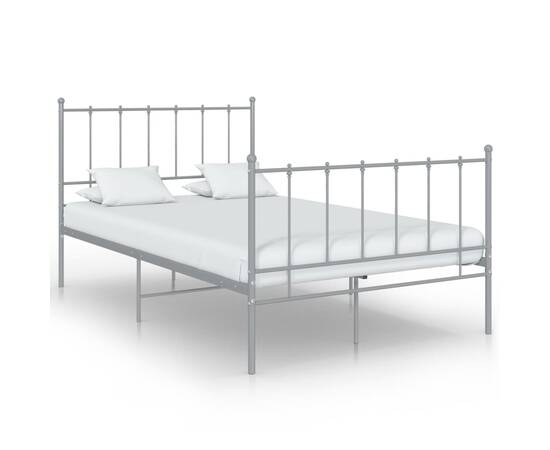 Cadru de pat, gri, 120x200 cm, metal