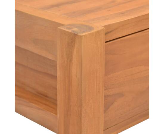 Birou cu 2 sertare, 100x40x75 cm, lemn de tec reciclat, 7 image