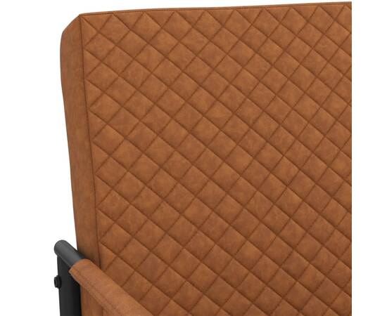 Scaun tip consolă, maro mat, piele ecologică, 7 image