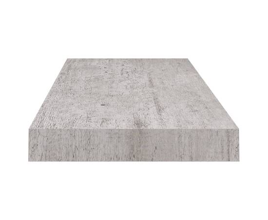 Raft de perete suspendat, gri beton, 60x23,5x3,8 cm, mdf, 5 image