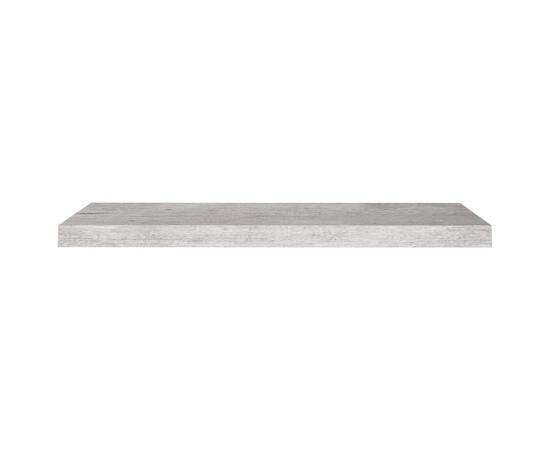 Raft de perete suspendat, gri beton, 80x23,5x3,8 cm, mdf, 4 image